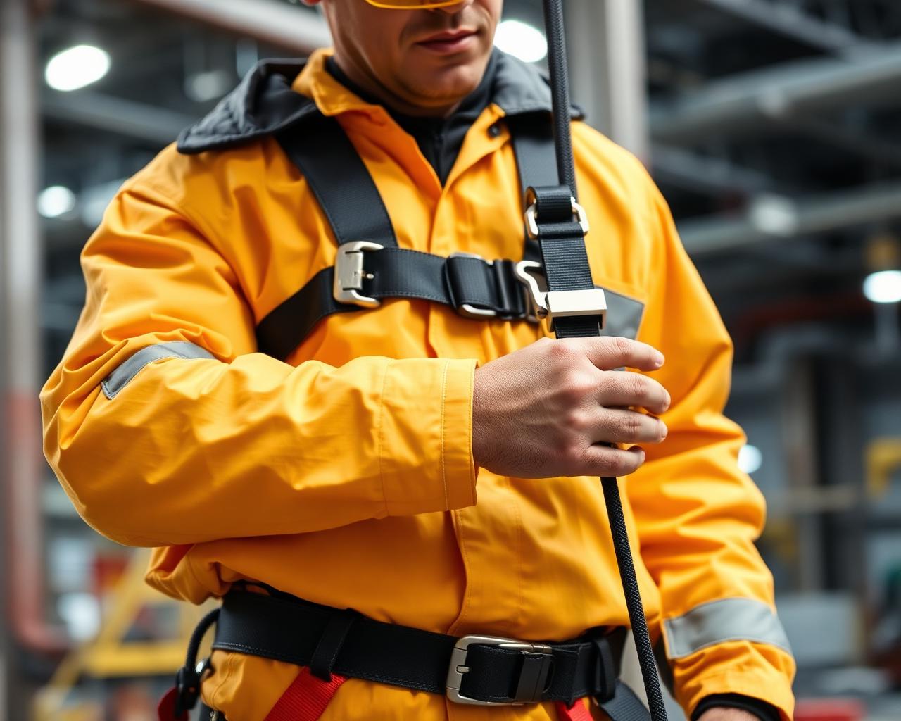 Engenheiro inspecionando equipamentos de segurança